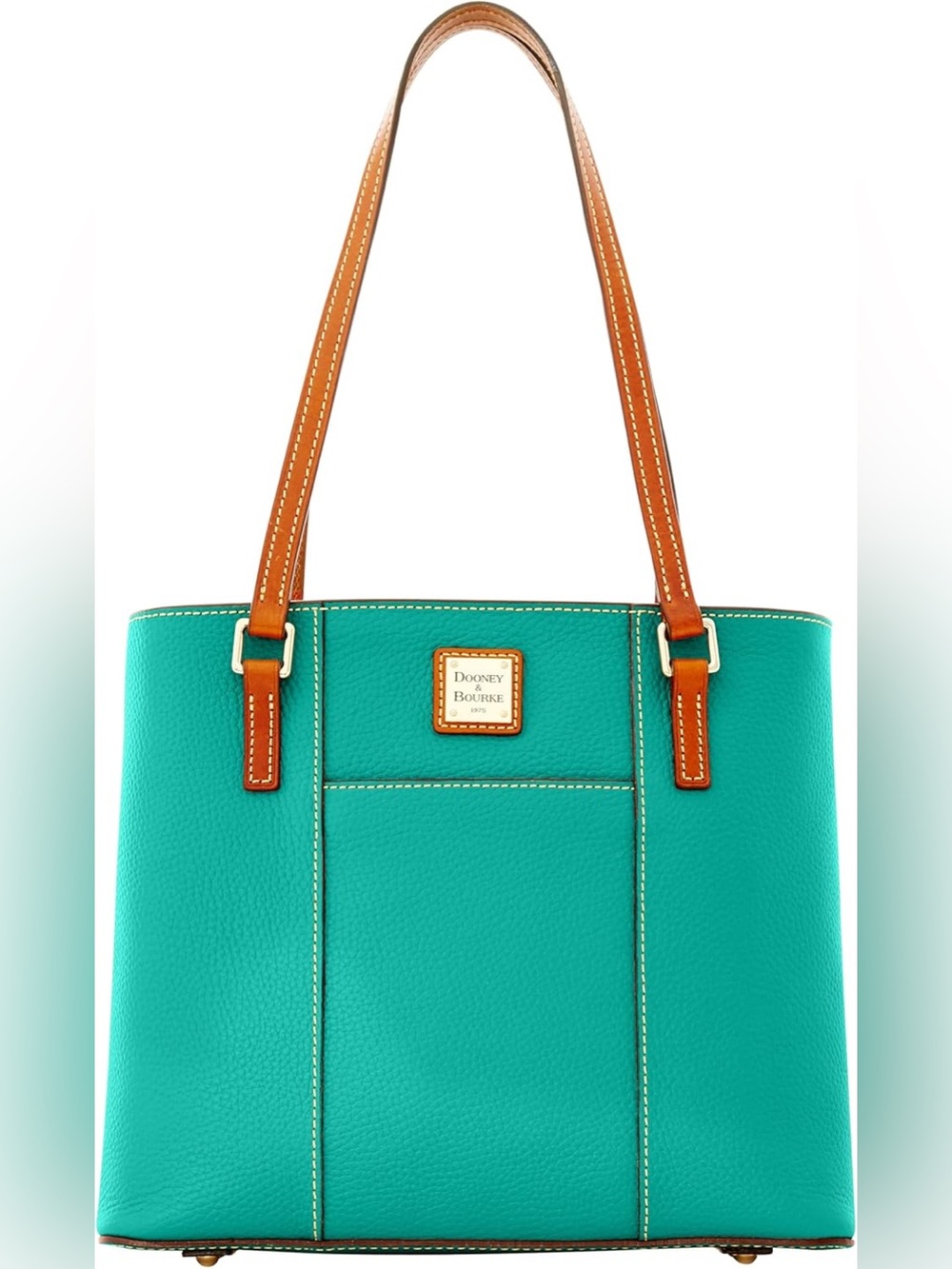 Dooney & Bourke Teal leather Tote bag with Tan Straps